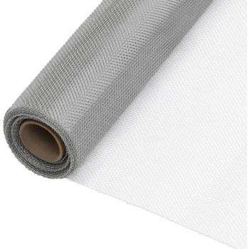 Valla Protectora de Acero Inoxidable – Malla Plateada 112 × 1000 cm