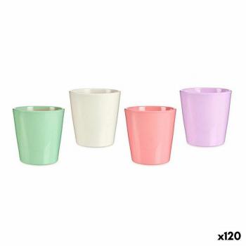 Pot de Fleurs Argile Rose Lila Blanc Vert (16,5 x 16 x 16,5 cm) - 120 Unités
