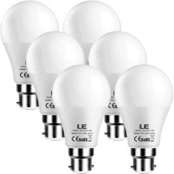B22 60W LED Replacement Pack – 9W Equiv, 800lm, A60 Daylight 5000K, BC Bayonet