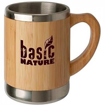 Bambus-Edelstahlbecher von BasicNature, 0,3 Liter