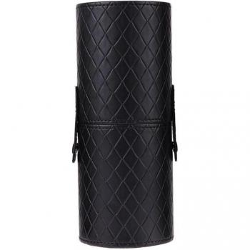 Black PU Leather Cosmetic Organizer Cup