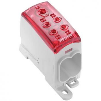 Morsetto di distribuzione potenziale 95 mm² 1000 V 232 A 5 collegamenti rosso