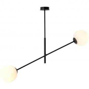 Elegante Linear-Deckenleuchte, schwarz/opal