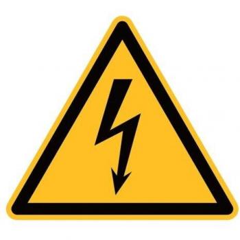 Panneau d'Avertissement Électricité PVC Autocollant 20 cm