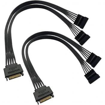 Câble d'alimentation SSD SATA 15 broches mâle vers 2x femelles - pack de 2