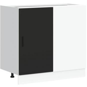VidaXL Sink Base Cabinet Black Engineered Wood