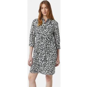 Kleid aus Hemdbluse mit Leo-Muster und Eingrifftaschen