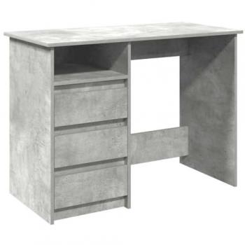 VidaXL Desk Concrete Grey 102x50x75 cm Engineered Wood