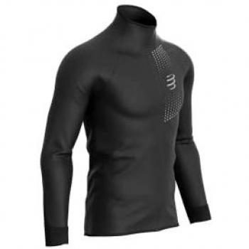 Chaqueta Compressport Hurricane Windproof Running Hombre Negro L