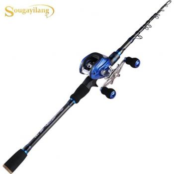 Sougayilang Combo Portátil de Cañas de Carbono 2.1M