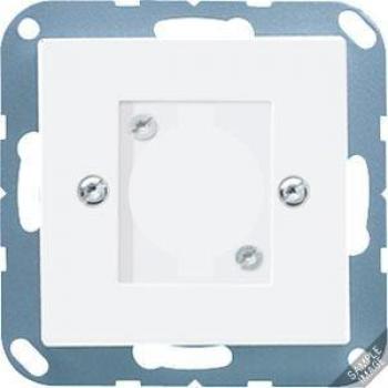 JUNG Kommunikationsabdeckung für XLR‑Steckdosen – Serie AS, weiß, 4011377131644