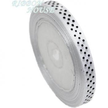 Satin Ribbon with Cartoon Dots - 10mm, 25 Yards