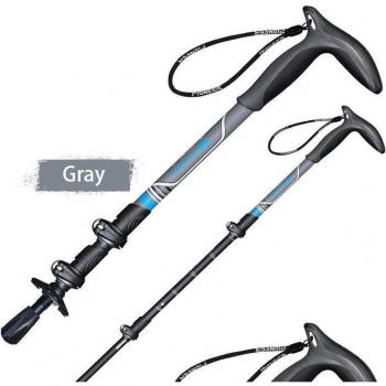 Carbon Fiber Hiking Poles with Rubber Tips