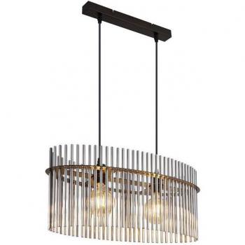 Gorley ShadowGlass Ceiling Light – Matt Black (2×E27)