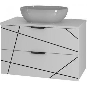 Meuble de salle de bain blanc 80cm