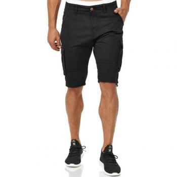 Indicode Short INMonroe M bis XXL Herren – Schwarze Cargo‑Shorts