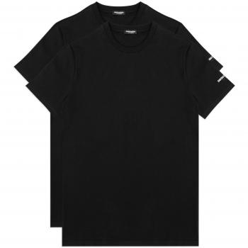 Dsquared2 TWIN PACK Herren T-Shirts Schwarz 2XL