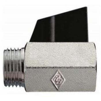 RUBINETTERIE BRESCIANE - Valvola A Sfera Filettatura Mf Sabbiata E Cromata Con Maniglia 3/8'' Dn 10