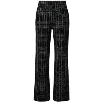 Comma Straight Leg Anzughose mit Effektgarn, Größe 40 - women - Black - 40