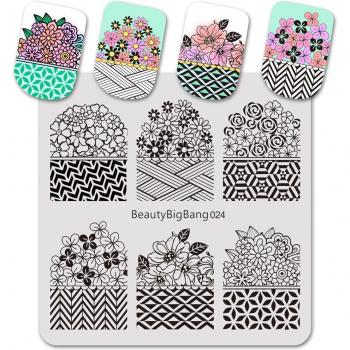 BeautyBigBang Zebra Tree Nail Stamping Plate