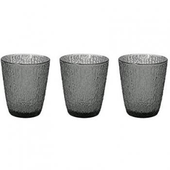 Set 3 Bicchieri Vetro grigi 280 Cc Linea DAVOR