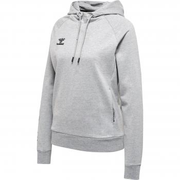 Hummel Women’s Cotton Blend Grid Hoodie – Grey Melange