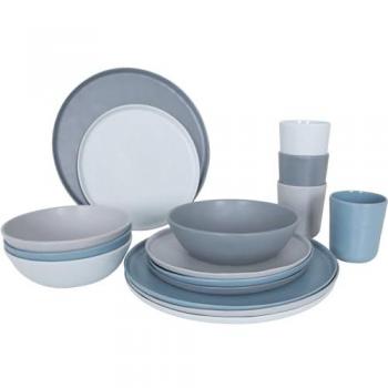 Vajilla Bo-Camp Molvadite 16 Piezas Azul/Gris