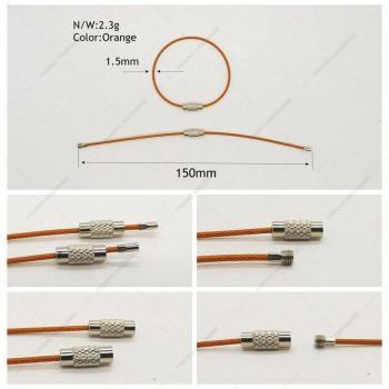 Stainless Steel Wire Rope Office Hanging Ring - 10 Pack