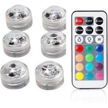 Submersible LED Lights IP68 Waterproof Battery Operated Multi Color for Pools