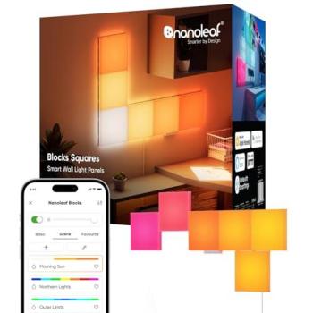 Nanoleaf Wandleuchte & Deckenleuchte – Big Squares Starter Set 6er – Weiß (320 lm)
