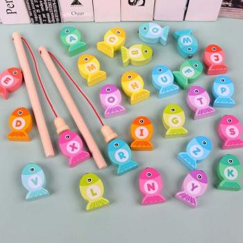 Fish Letter and Number Magnetic Fishing Toy Set