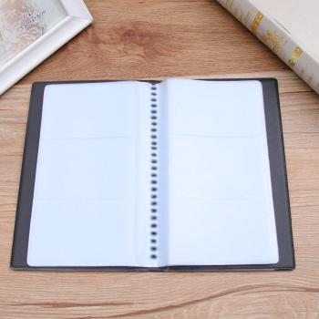 Business Card Organizer 240 Slots PVC Leather Black