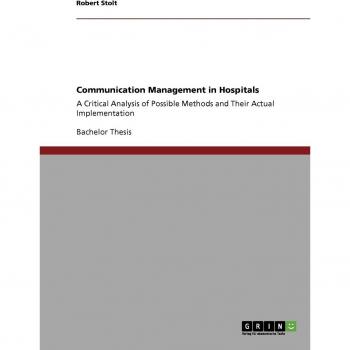 Stolt, Robert: Communication Management in Hospitals