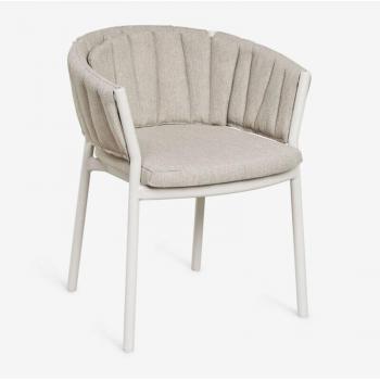 Paquete doble de sillas de comedor con respaldo de aluminio y tapizado Roderise Sklum