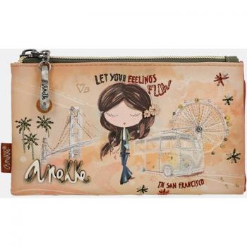 Cartera grande Anekke modelo Peace & Love con varios compartimentos