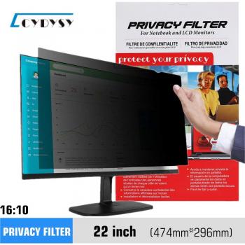 22 Zoll Anti-Spy Bildschirmfolie für 16:10 Displays