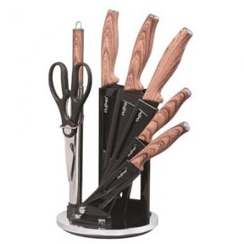 Cheffinger 7-teiliges Messer-Set mit Holzlook