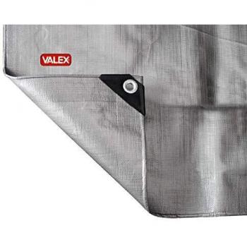 Valex - Toile à œillets en polyéthylène 4x5 couleur gris 1454290