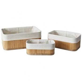 AXENTIA Korb-Set Bambus, 3-teilig