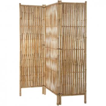 Biombo rústico de bambú Wellhome, altura 170 cm, 3 paneles