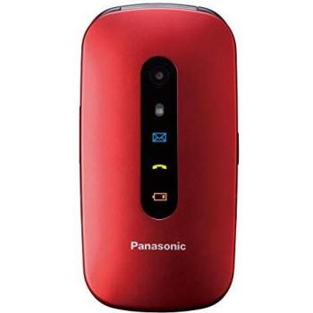 Teléfono Móvil Panasonic KX-TU456EXRE para Personas Mayores/ Rojo