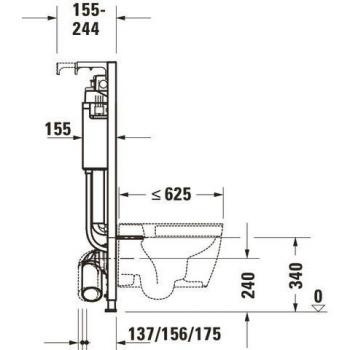 Struttura WC sospeso Duravit DuraSystem