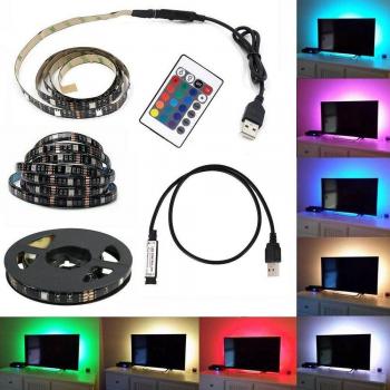 Striscia LED RGB USB 5V per Retroilluminazione TV 2mt 3mt 5mt