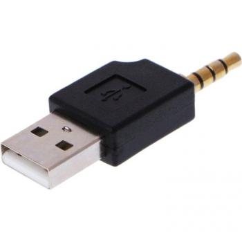 3.5mm to USB 2.0 Male Auxiliary Adapter for iPod Shuffle 1st/2nd Gen