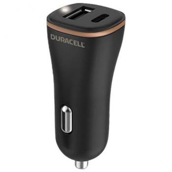 Duracell Dual USB Car Charger (USB Type A and C)