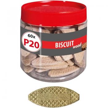 TOX Tassello Piatto in Legno Biscuit Wood P20 (60 Stk.)