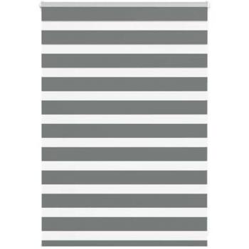 VidaXL Zebra Blind Dark Grey 110x100 cm Polyester