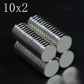 10mm x 2mm Neodymium Disc Magnet N35, Super Strong Permanent Magnetic, 10/20/50/100 Pcs