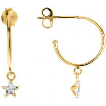 Pendientes Luxenter con Circonita Brillante en Oro 18k
