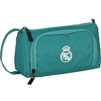 Estuche Escolar Real Madrid C.F. Blanco Verde Turquesa 20 x 11 x 8.5 cm